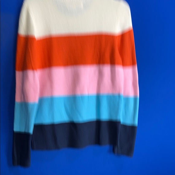 LOFT Multicolor Striped Crew Neck Sweater - Picture 6 of 6